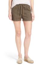 Women's Caslon Drawstring Linen Shorts - Green