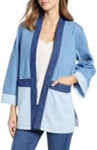 Women's New Friends Colony Denim Patchwork Kimono /small - Blue