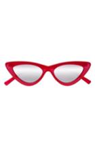 Women's Le Specs X Adam Selman Last Lolita 49mm Cat Eye Sunglasses - Opaque Red