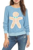 Women's Dream Scene Gingerbread Man Sweatshirt, Size - Blue