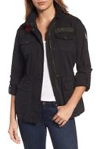 Women's Vince Camuto Embroidered Cotton Twill Utility Jacket - Black
