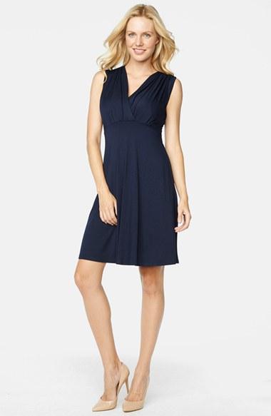 Women's Maternal America Tummy Tuck Sleeveless Maternity/nursing Dress - Blue