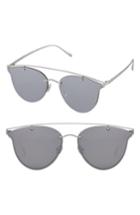 Women's Perverse Mae 55mm Cat Eye Sunglasses - Silver/ Silver