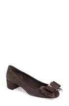 Women's Salvatore Ferragamo Frayed Bow Pump B - Grey