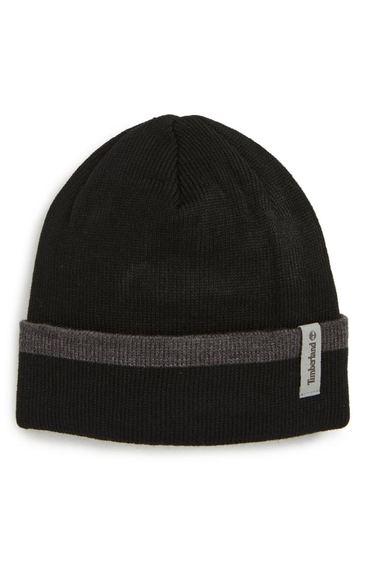 Men's Timberland Stripe Watch Cap Beanie - Black