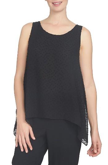 Women's Cece Fil Coupe Chiffon Top - Black