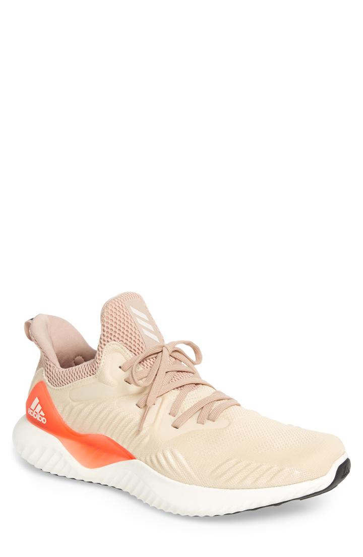 Men's Adidas Alphabounce Beyond Knit Running Shoe .5 M - Beige