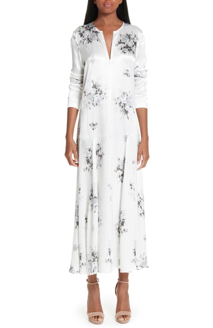 Women's Ganni Cameron Floral Dress Us / 36 Eu - White