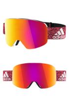 Women's Adidas Backland Spherical Mirrored Snowsports Goggles - Matte White/ Purple