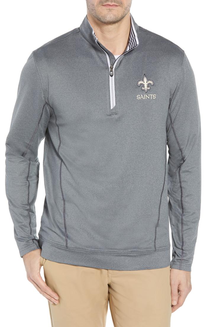 Men's Cutter & Buck Endurance New Orleans Saints Fit Pullover, Size Medium - Black