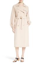 Women's Tibi Twill Belted Long Trench Coat