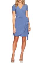 Women's Cece Belted Ruffle Wrap Dress, Size - Blue
