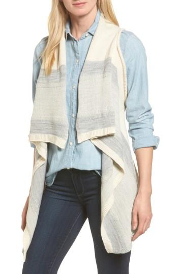 Women's Bcbgmaxazria Faded Stripes Knit Vest, Size - White
