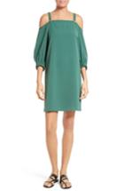 Women's Tibi Cold Shoulder Suspender Shift Dress