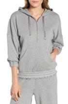 Women's Kate Spade New York Smocked Hoodie Sweatshirt, Size - Grey