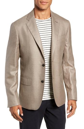 Men's Nordstrom Signature Trim Fit Loro Piana Cashmere Blazer R - Brown