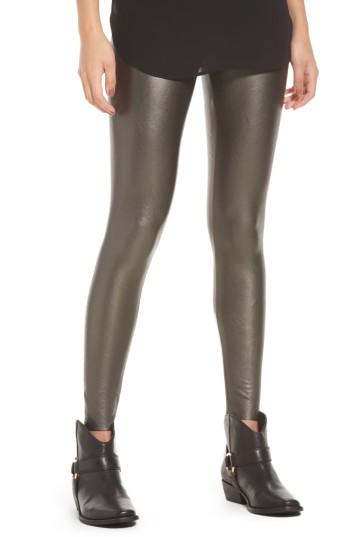 Women's Commando Control Top Faux Leather Leggings - Metallic