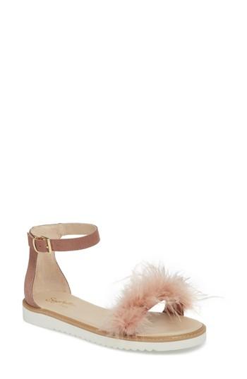 Women's Seychelles Ruffle A Few Feathers Ankle Strap Sandal M - Pink