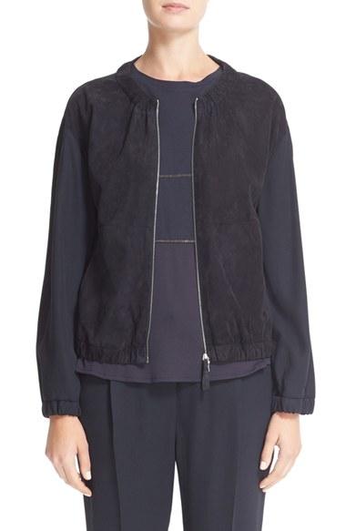 Women's Fabiana Filippi Suede & Twill Jacket