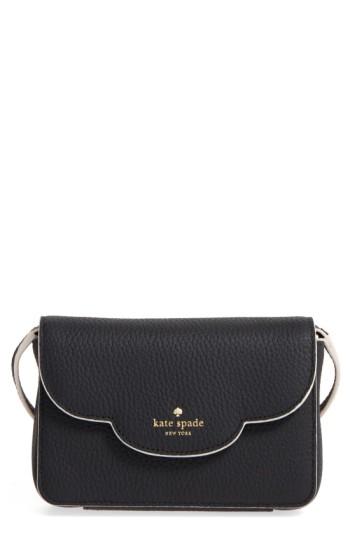 Kate Spade New York Leewood Place Joley Leather Crossbody Bag - Black