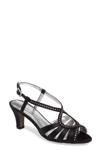 Women's David Tate Whisper Slingback Sandal .5 N - Black