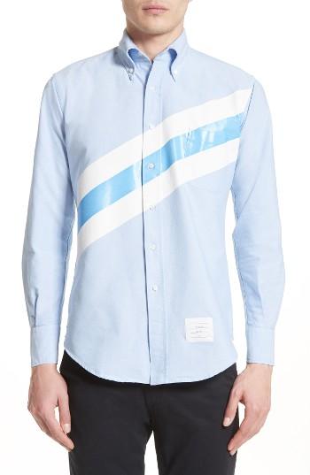 Men's Thom Browne Diagonal Stripe Oxford Shirt