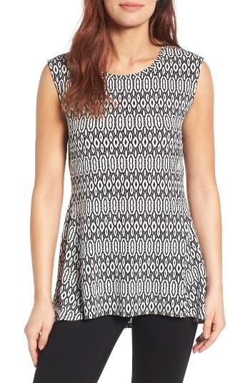 Women's Chaus Print Handkerchief Hem Top