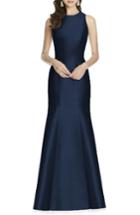 Women's Alfred Sung Dupioni Trumpet Gown - Blue