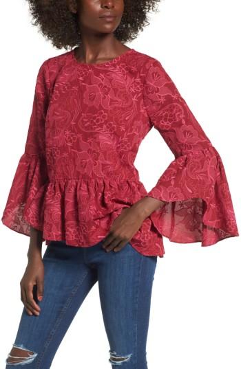 Women's Devlin Helena Lace Bell Sleeve Top
