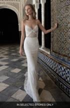 Women's Alon Livne Alison Beaded Cross Top Gown, Size In Store Only - Ivory