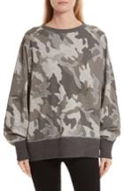 Women's Rag & Bone Racer Mesh Camo Print Sweatshirt - Grey