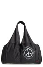 Peace Love World Nylon Duffel Bag - Black