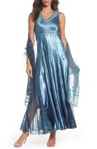 Women's Komarov Lace Back Gown & Shawl