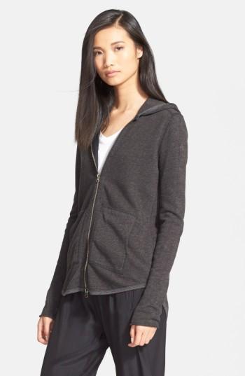 Women's Atm Anthony Thomas Melillo Front Zip Hoodie - Grey