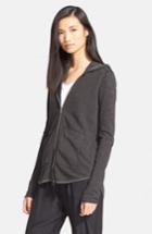 Women's Atm Anthony Thomas Melillo Front Zip Hoodie - Grey