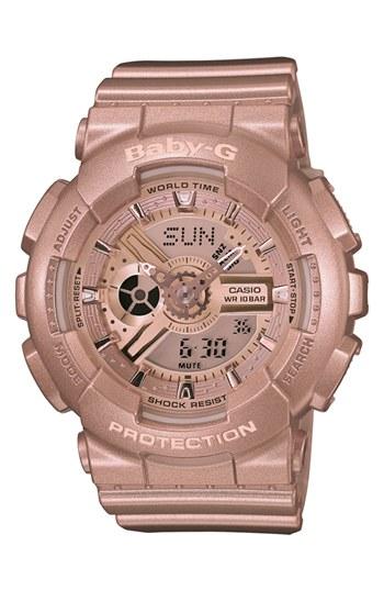 Women's Baby-g 'mini Gloss' Ana-digi Watch, 43mm