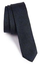 Men's The Kooples Marble Jacquard Silk Skinny Tie, Size - Black