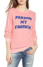 Women's Dream Scene Pardon My French Sweatshirt - Coral