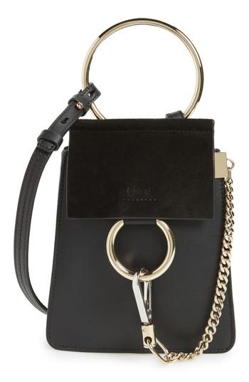 Chloe Faye Small Suede & Leather Bracelet Bag - Yellow