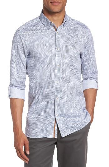 Men's Ted Baker London Dogydog Extra Slim Fit Medallion Print Sport Shirt