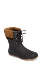 Women's Dav Lace-up Water Resistant Rain Boot M - Black