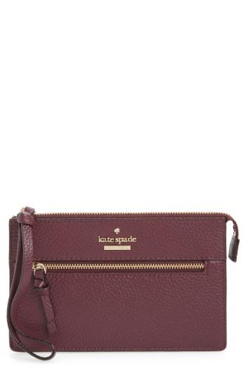 Women's Kate Spade New York Jackson Street - Lancey Leather Wristlet - Purple