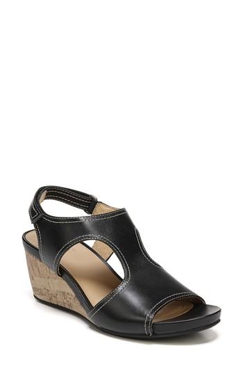 Women's Naturalizer Cinda Wedge Sandal M - Black