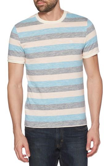 Men's Original Penguin Reverse Feeder Stripe T-shirt - Pink