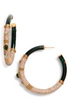 Women's Gas Bijoux Comporta Genuine Snakeskin Wrapped Hoop Earrings