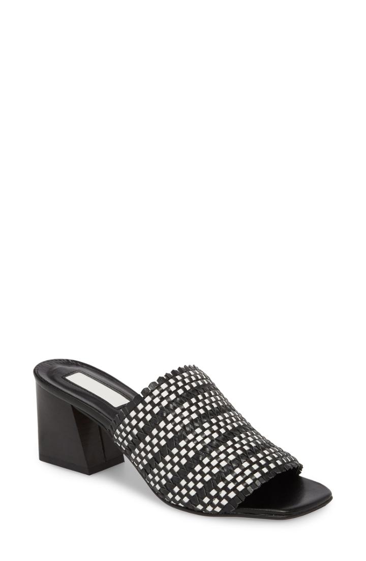 Women's Topshop Nadia Woven Mule .5us / 39eu - Black