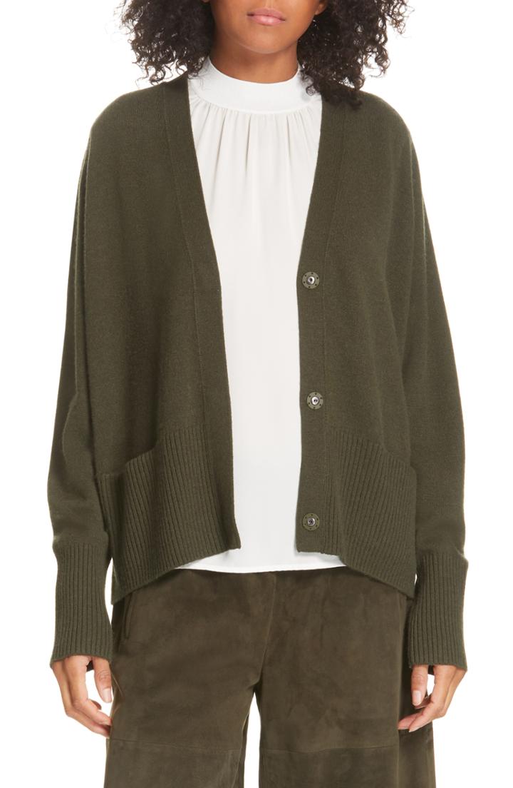 Women's Vince Raglan Sleeve Cardigan, Size - Green