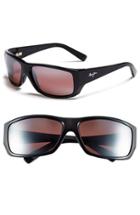 Men's Maui Jim 'wassup - Polarizedplus2' 61mm Polarized Sunglasses - Gloss Black/ Maui Rose