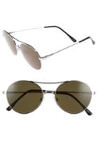 Women's Electric 'huxley' 53mm Round Sunglasses - Platinum/ Grey