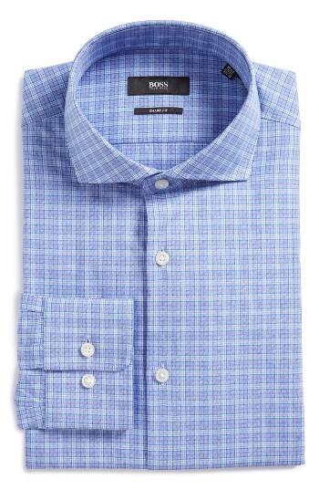 Men's Boss Mark Sharp Fit Plaid Dress Shirt